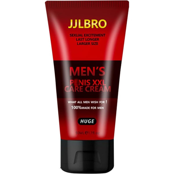 JJLBRO Male Enhancement Cream, Private Part Enlargement Massage Cream, 50ml Upgraded Extender Gel Cream for Thicker, Longer, Stronger Results - Improves Sensation Over Time (Red)