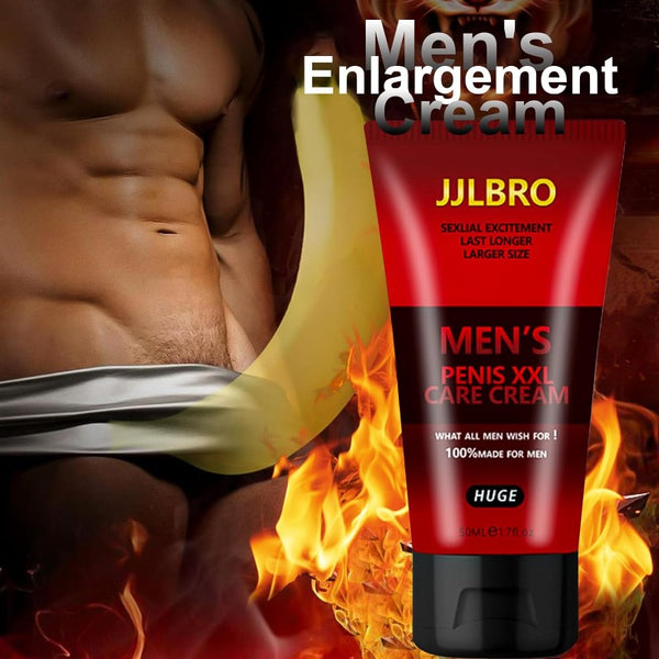 JJLBRO Male Enhancement Cream, Private Part Enlargement Massage Cream, 50ml Upgraded Extender Gel Cream for Thicker, Longer, Stronger Results - Improves Sensation Over Time (Red)